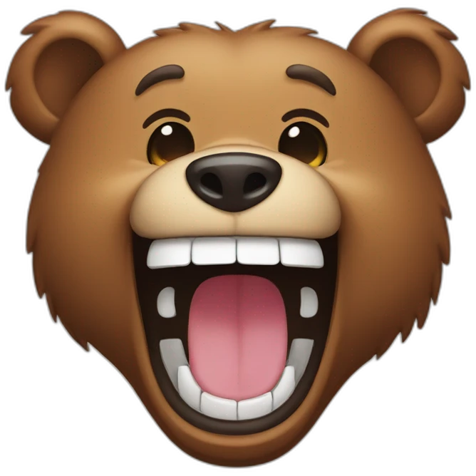 Bear laughing emoji