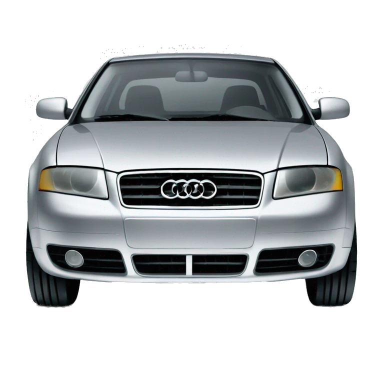 Silver 2002 Audi A4 emoji