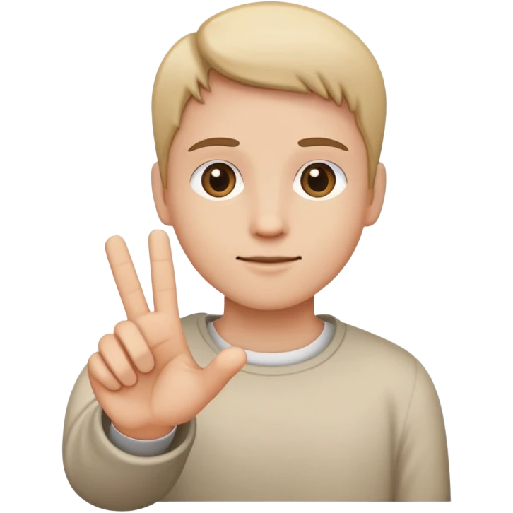 straight face with hand emoji