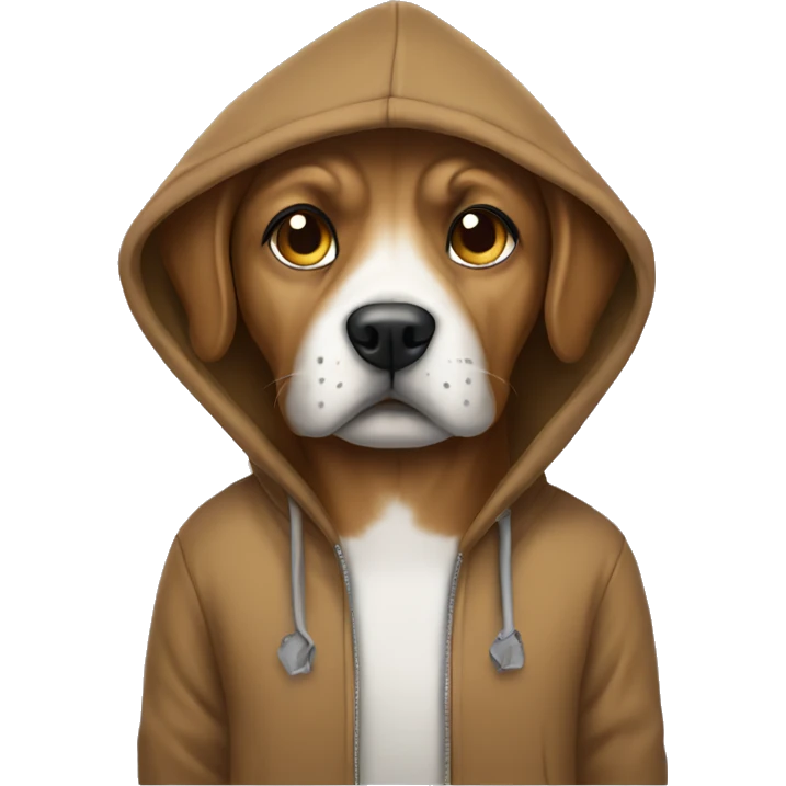 Dog wearying hoodie  emoji