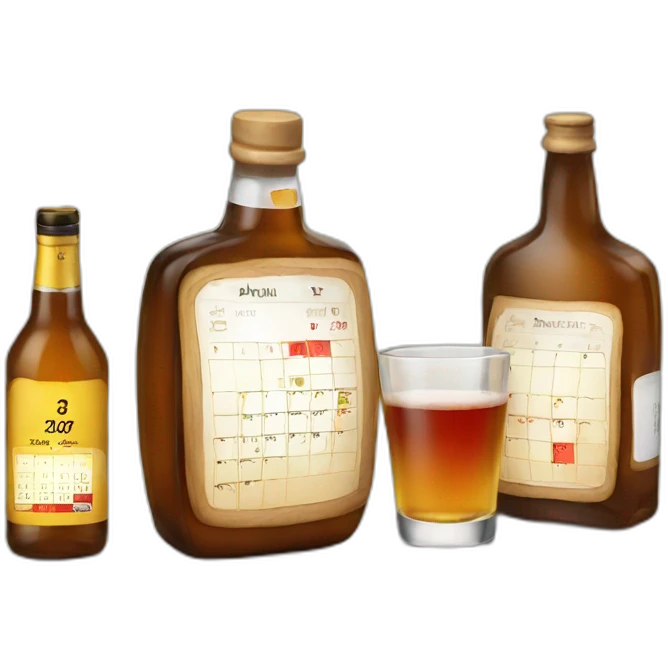 calendar alcohol emoji