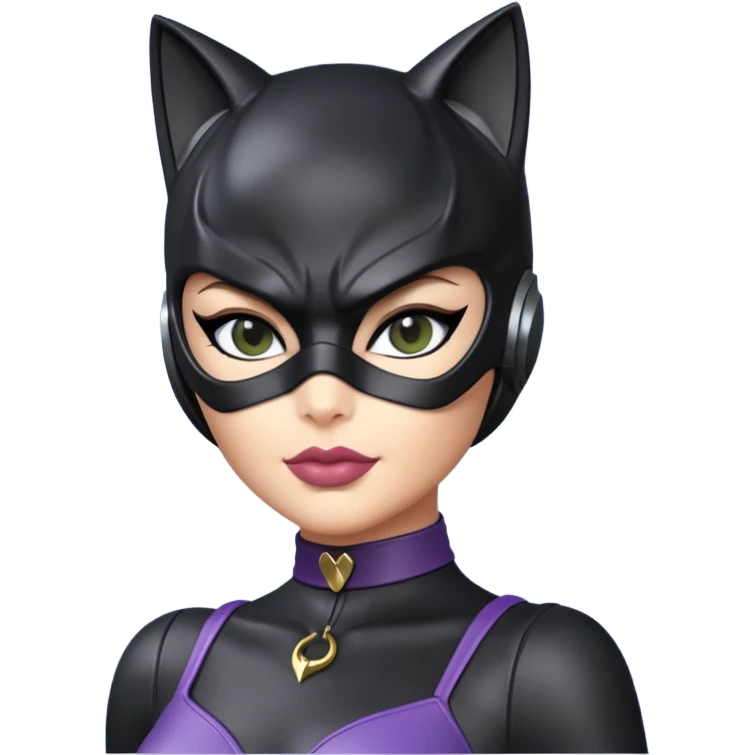 Isolated, ultra detailed illustration of the most incredibly pretty and sensual appearance  DC Hero Catwoman
figurine imaginable, toy style. emoji