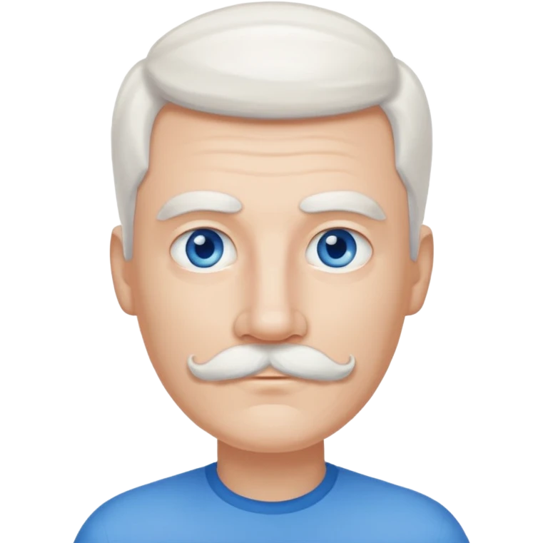 White man white mustache   emoji