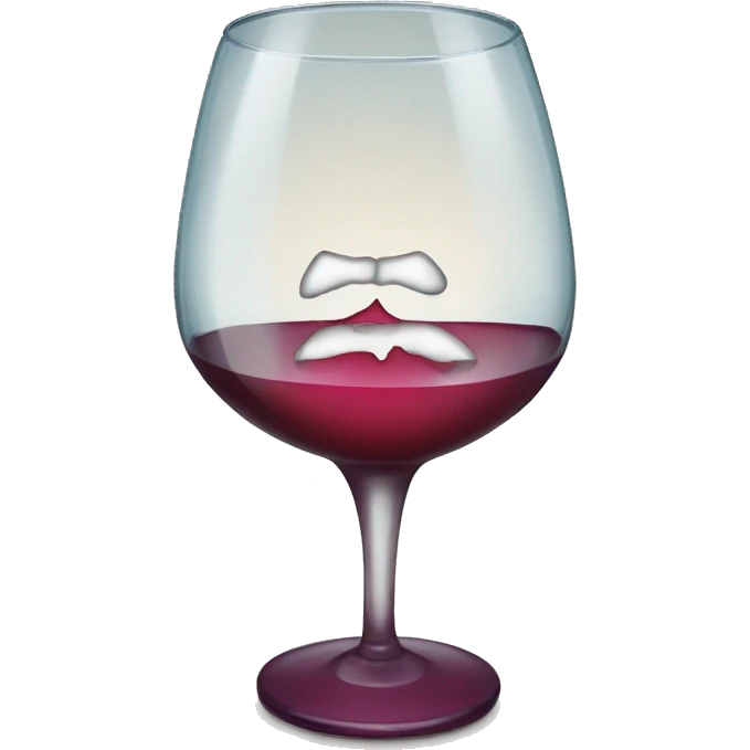 Wine glass with a kiss ln it emoji
