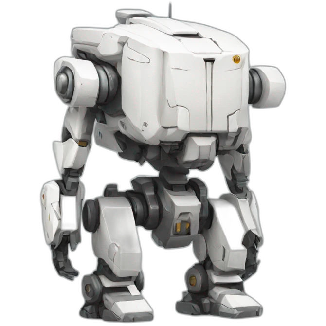 white battle mech emoji