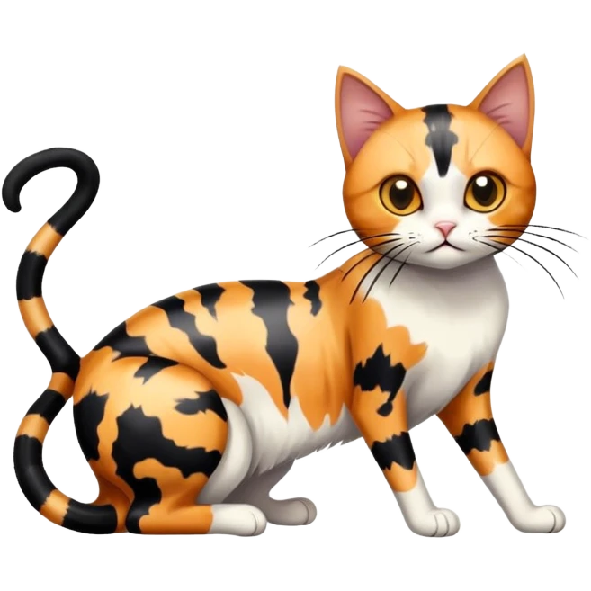 cat and spider, full body emoji
