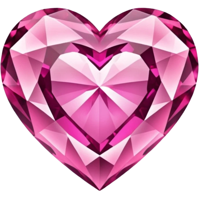 glitter pink crystal heart emoji