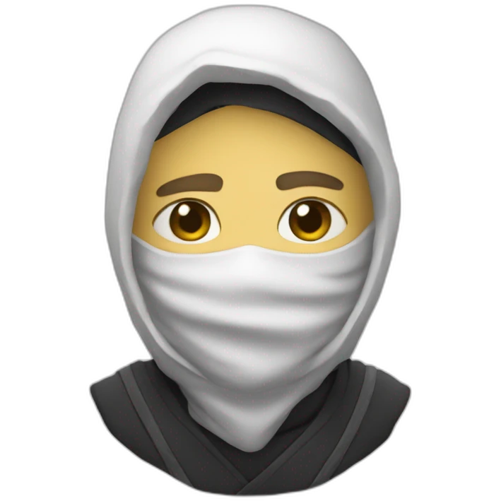 Dev ninja white with computer skin normal people emoji
