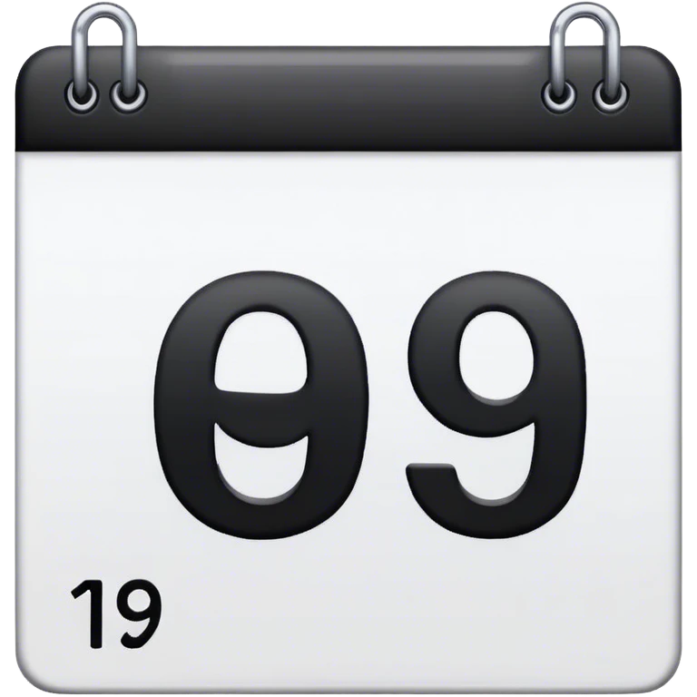calendar with date 19 written on  emoji