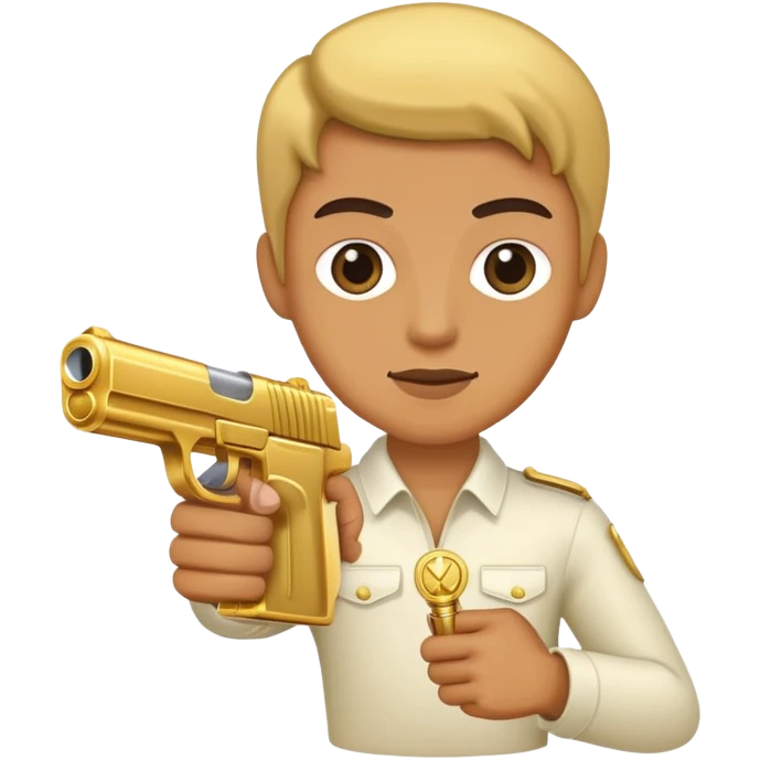 make a gun golding a person emoji
