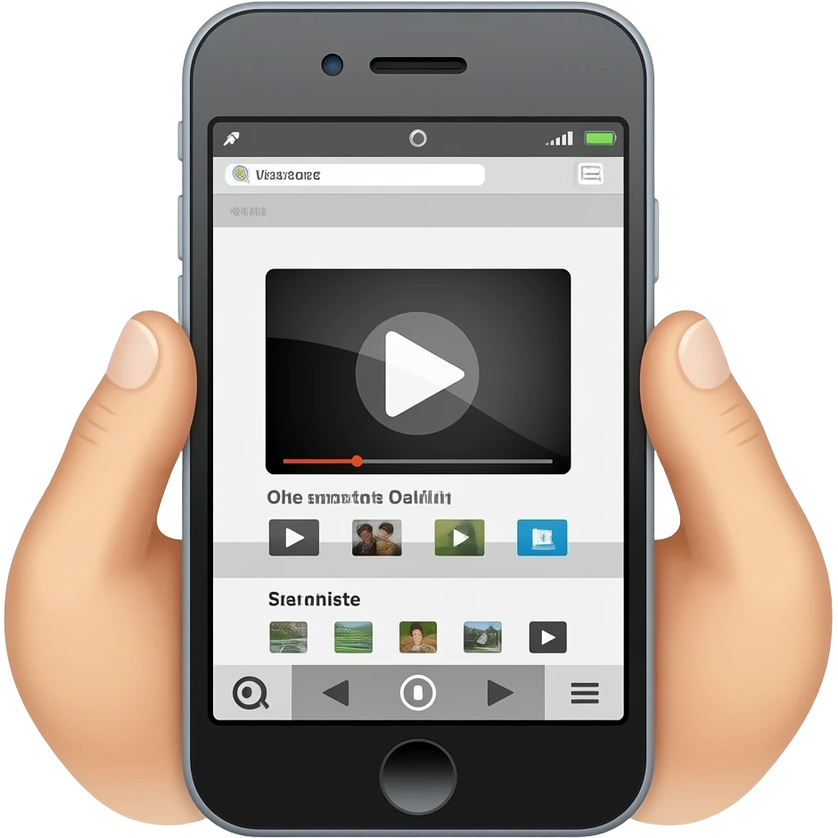 phone with video playing emoji
