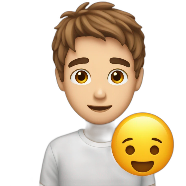 confy boy listing to asmr emoji