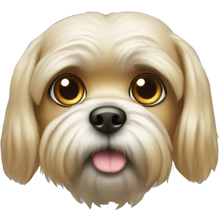 Gold shitzu with big eyes and small nose emoji