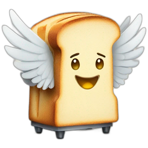 Clapping toaster with wings emoji