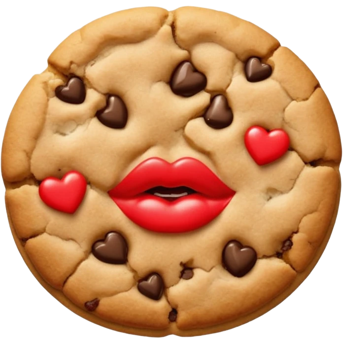A cookie giving a kiss emoji