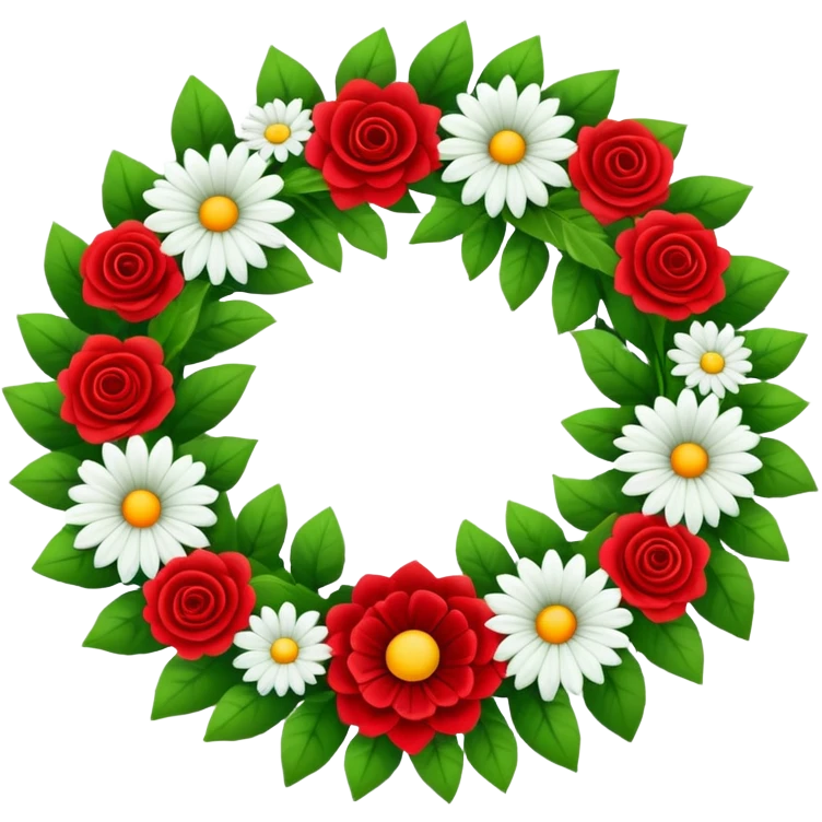 funeral wreath with flowers emoji