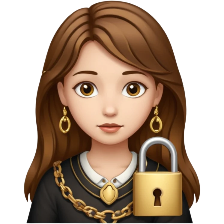 girl with lock emoji