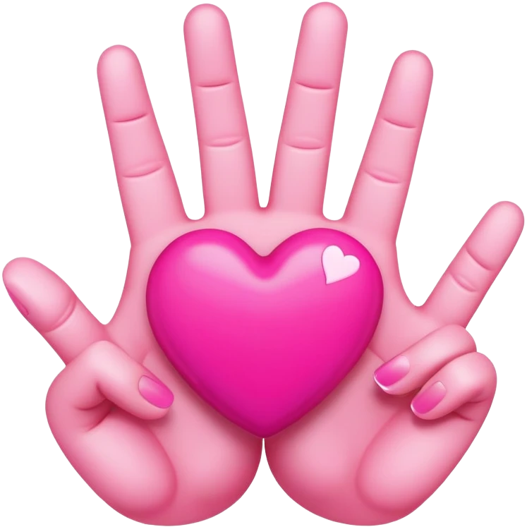 Gen-z style heart with fingers emoji
