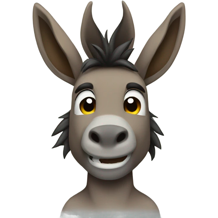 Donkey, shirtless, anthro, male, muscular emoji