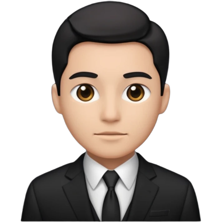 Чёрный деловой костюм на чёрном фоне, без человека emoji