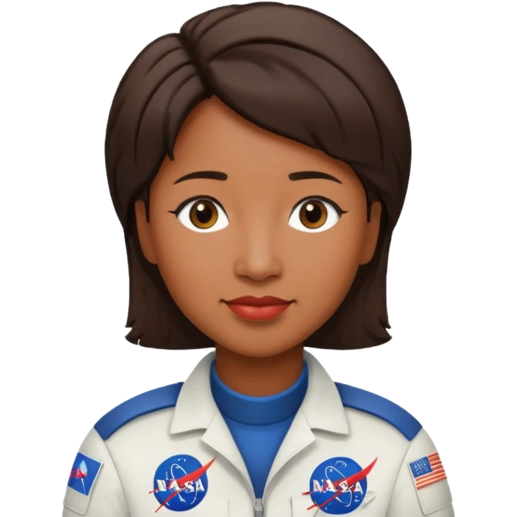 Mae Jemison with dark brown hair emoji