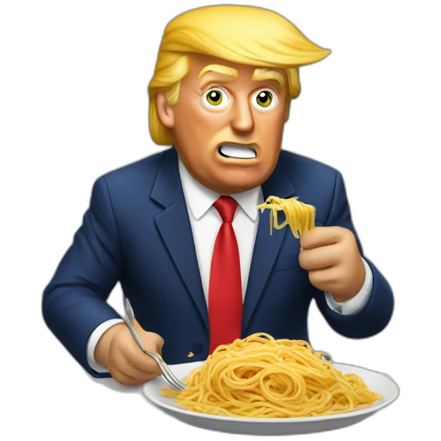 trump eating spaghetti emoji
