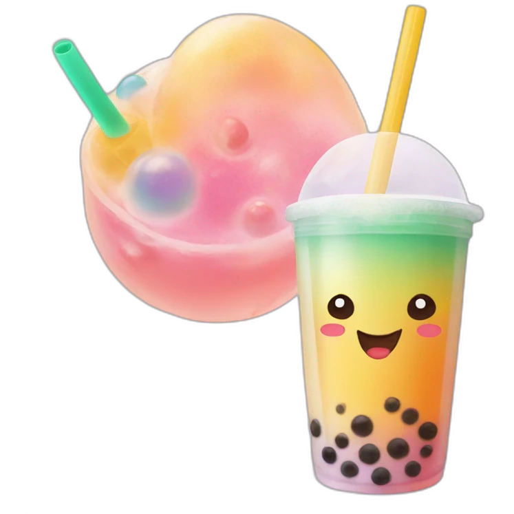 colorful bubble tea emoji