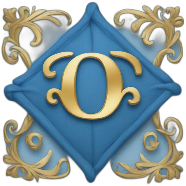 blue monogram emoji