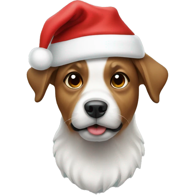 Dog with Santa hat emoji