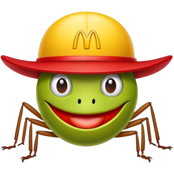 Cricket wearing McDonald’s hat  emoji