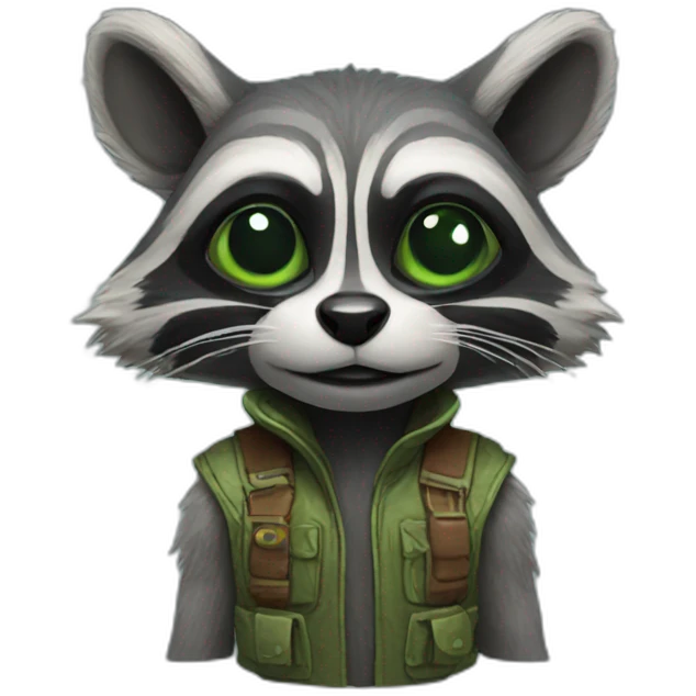 raccoon alien emoji