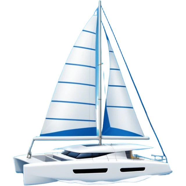 a catamaran sailing the waves emoji