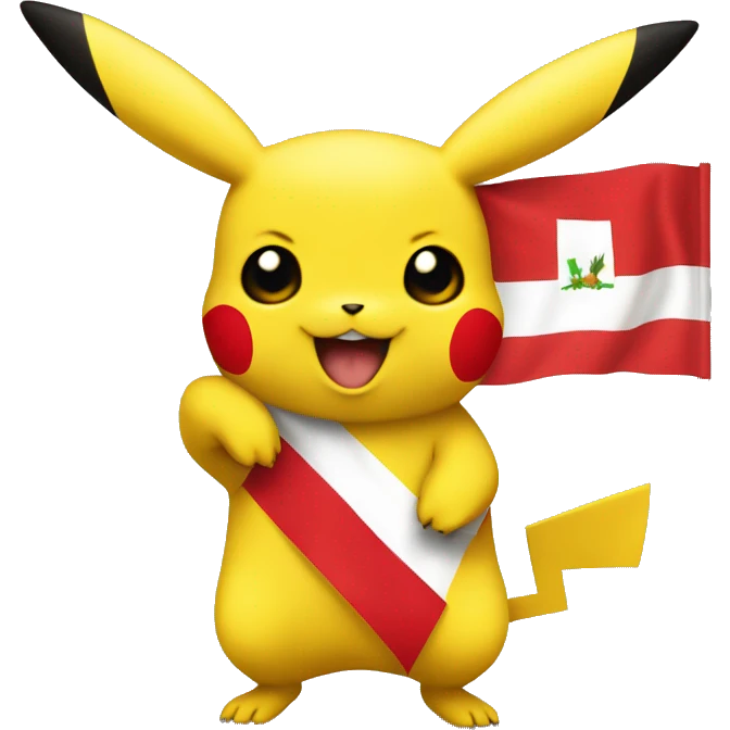 Pikachu Perú flag emoji