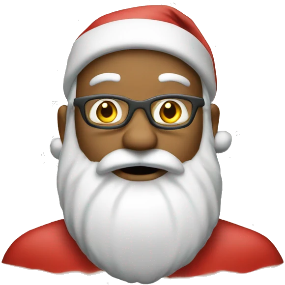 Santa solves complicated math exercises emoji