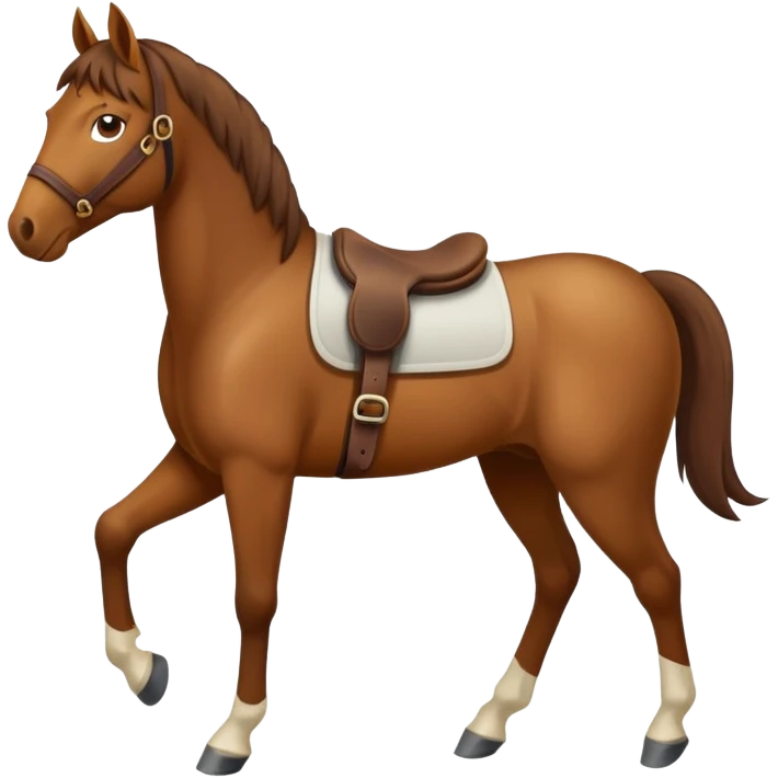 horse without saddle and a T emoji