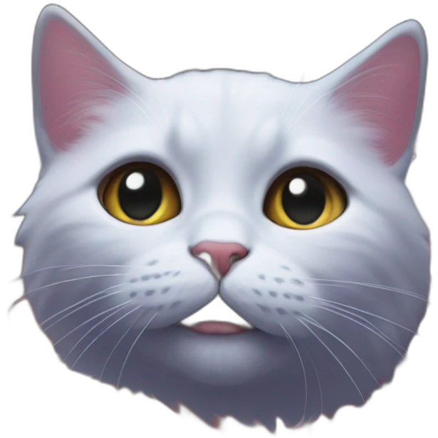 mini cat face surprising in realistic nebula in cosmic space emoji