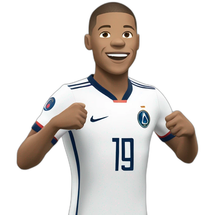 Kylian Mbappé celebrating emoji