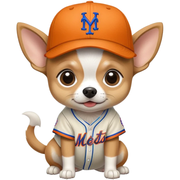 chiahuahua in mets outfit emoji