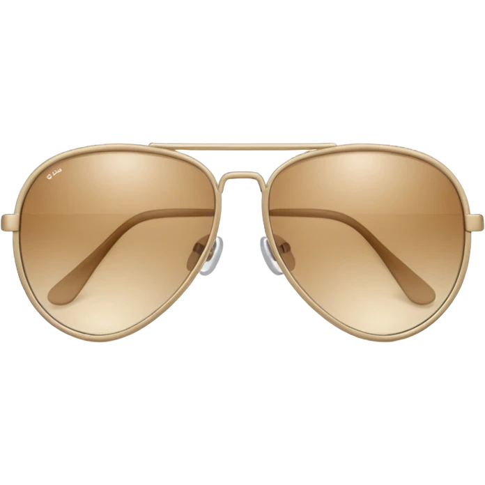 simple light beige aviator sunglasses emoji