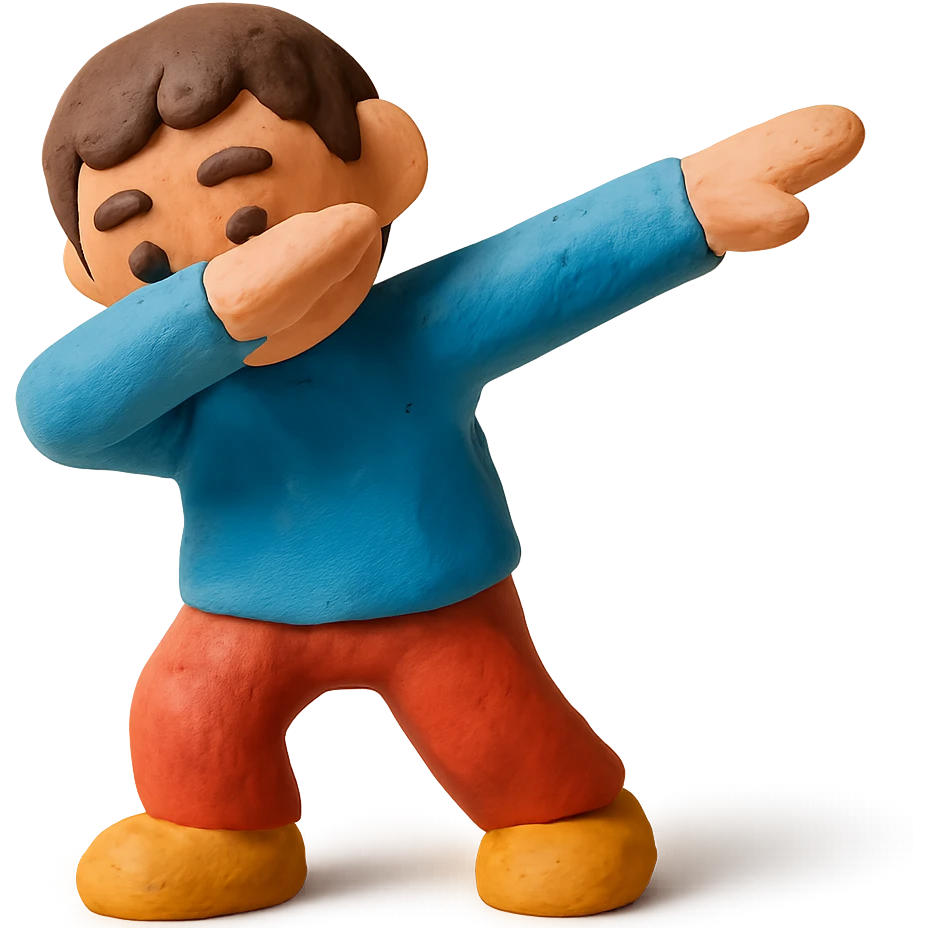 persona haciendo dab emoji