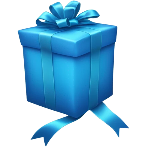 Blue present emoji