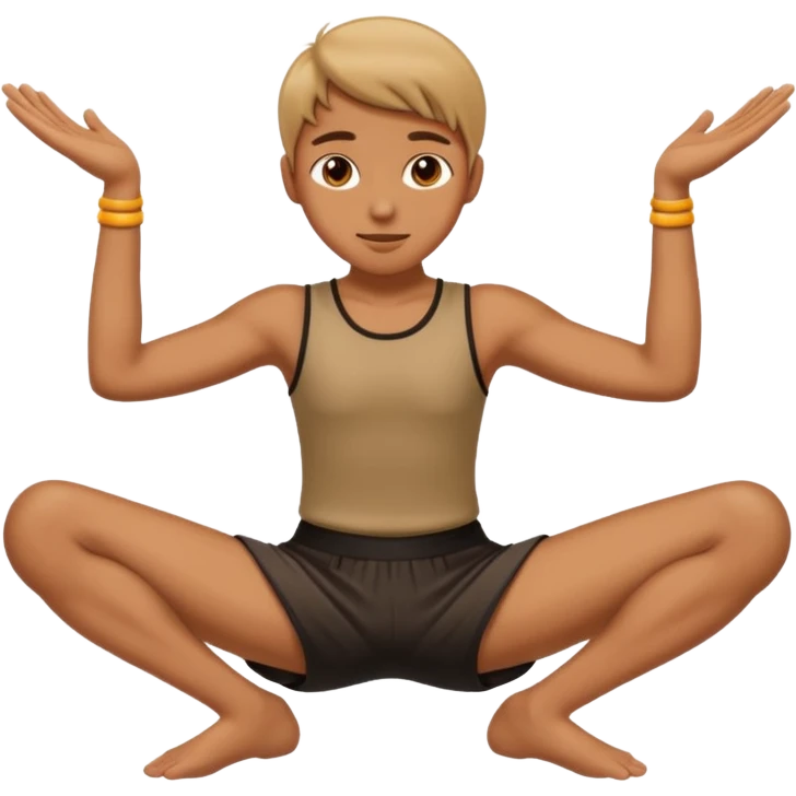 Hands on knees dance emoji