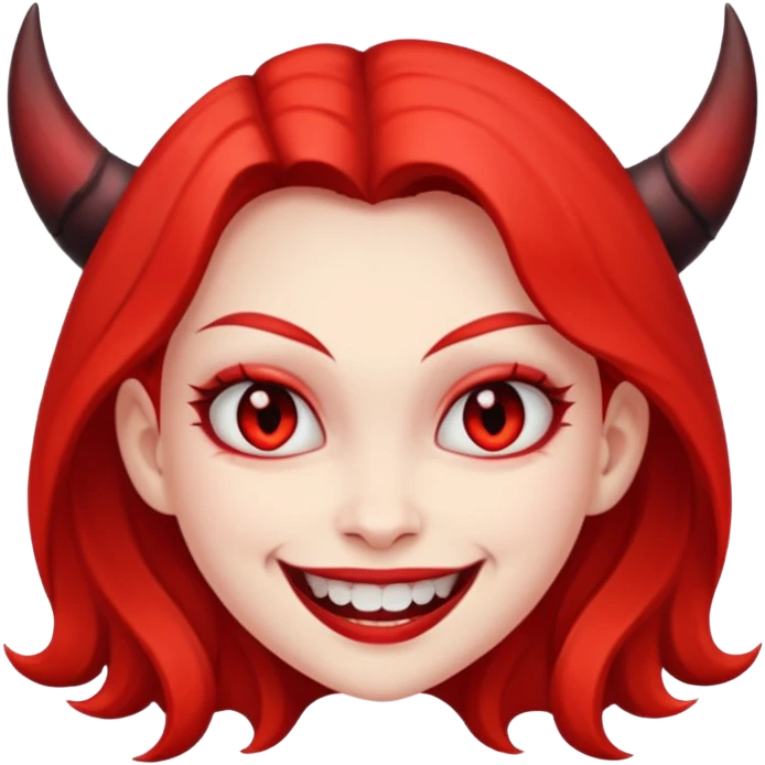 A girl devil smileyling evil emoji