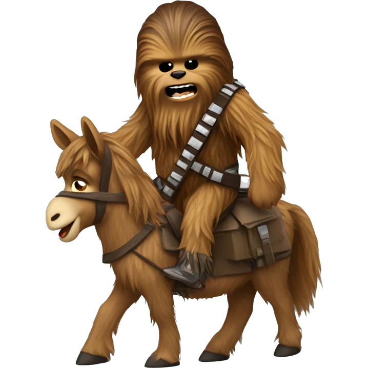 Chewbacca on donkey emoji