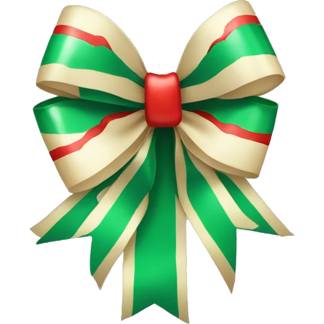 Christmas bow emoji