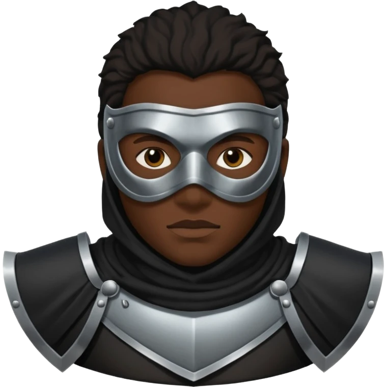 Black Masker person with shield  emoji