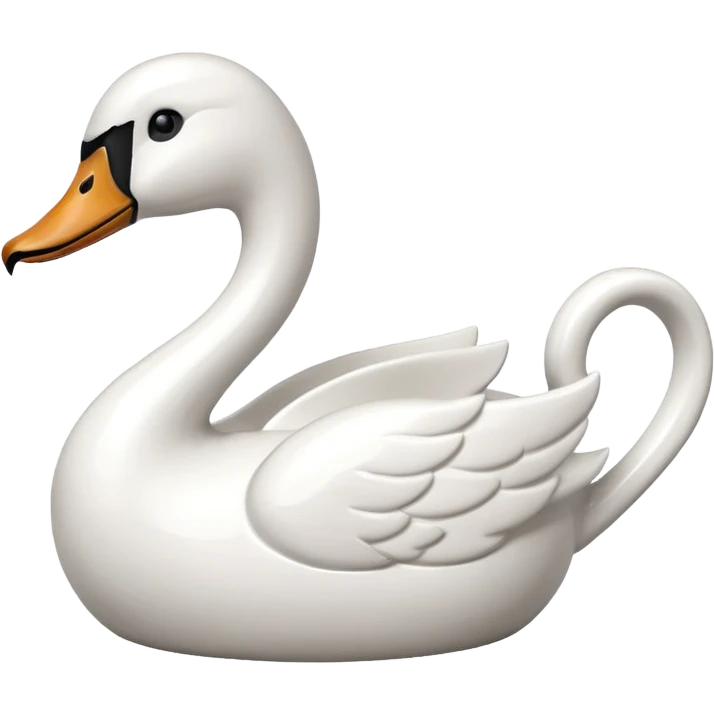 Swan shaped coffee mug emoji