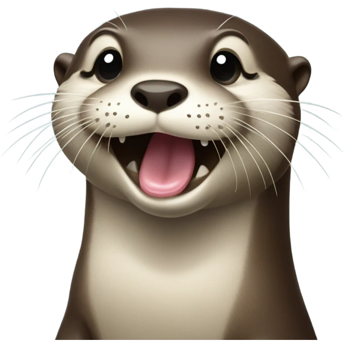 Otter with tongue out emoji