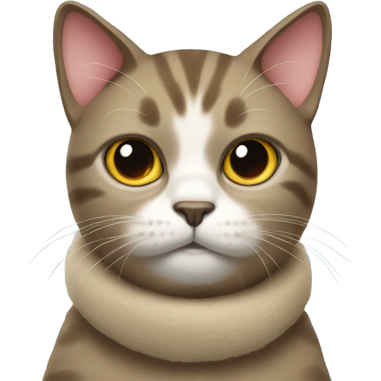 a cat with bo emoji