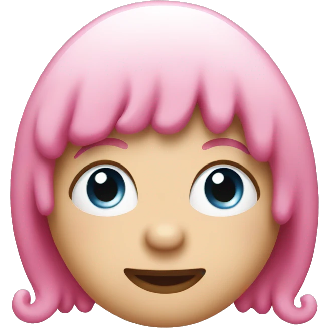 Cute pink Christmas emoji emoji